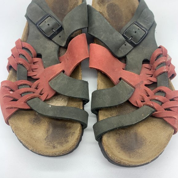 Birkenstock Tatami Black Red Cross Strap Women's 41 - Picture 2 of 7